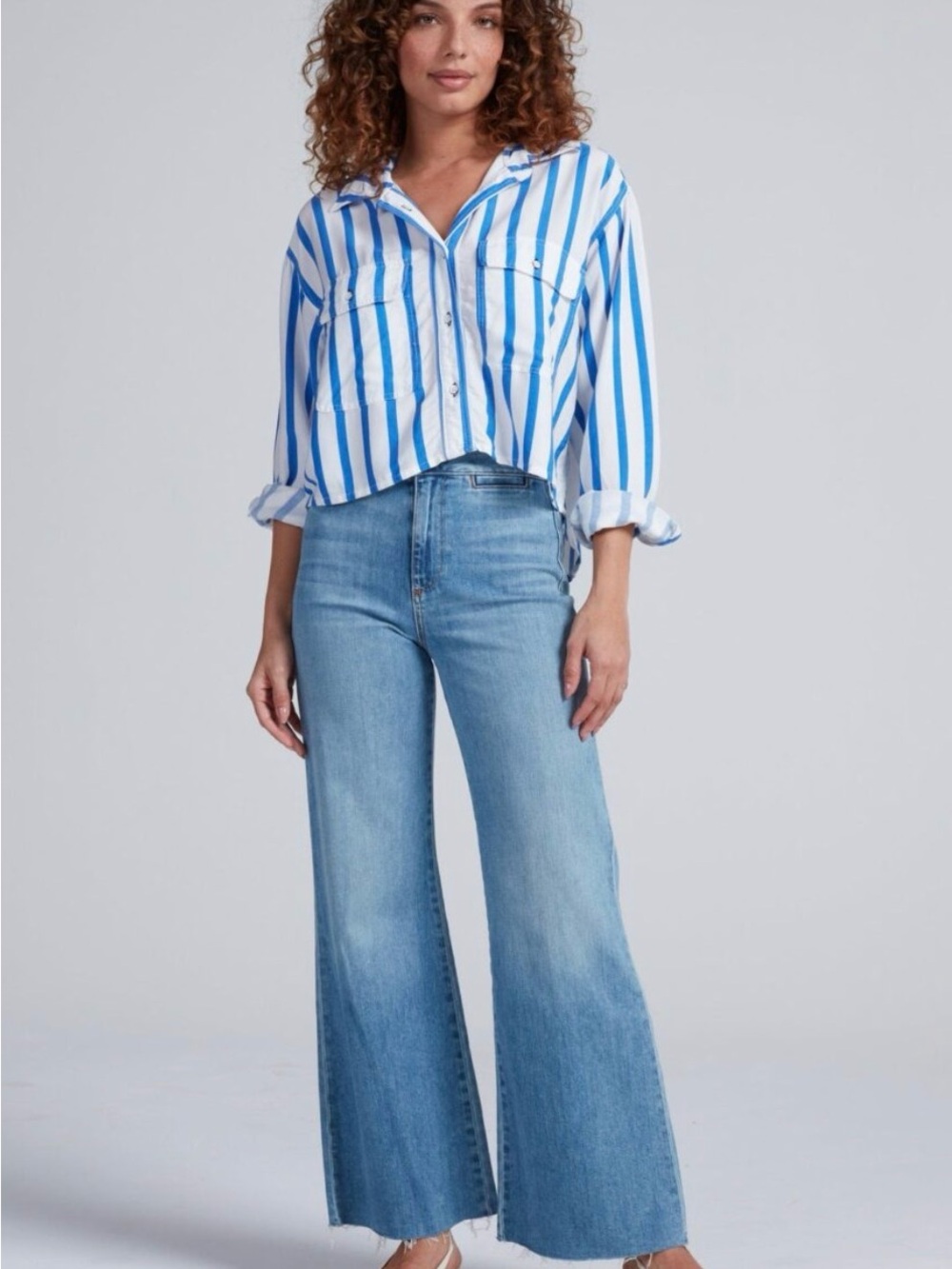 ASKK NY Brighton Crop Wide Leg Jeans — Barrio Wash